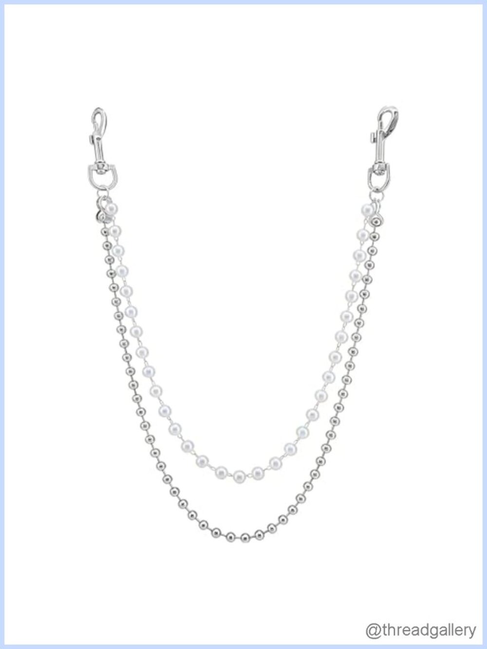 Imitation Pearl Layered Pants Chain Alloy Street Punk Body Jewelry